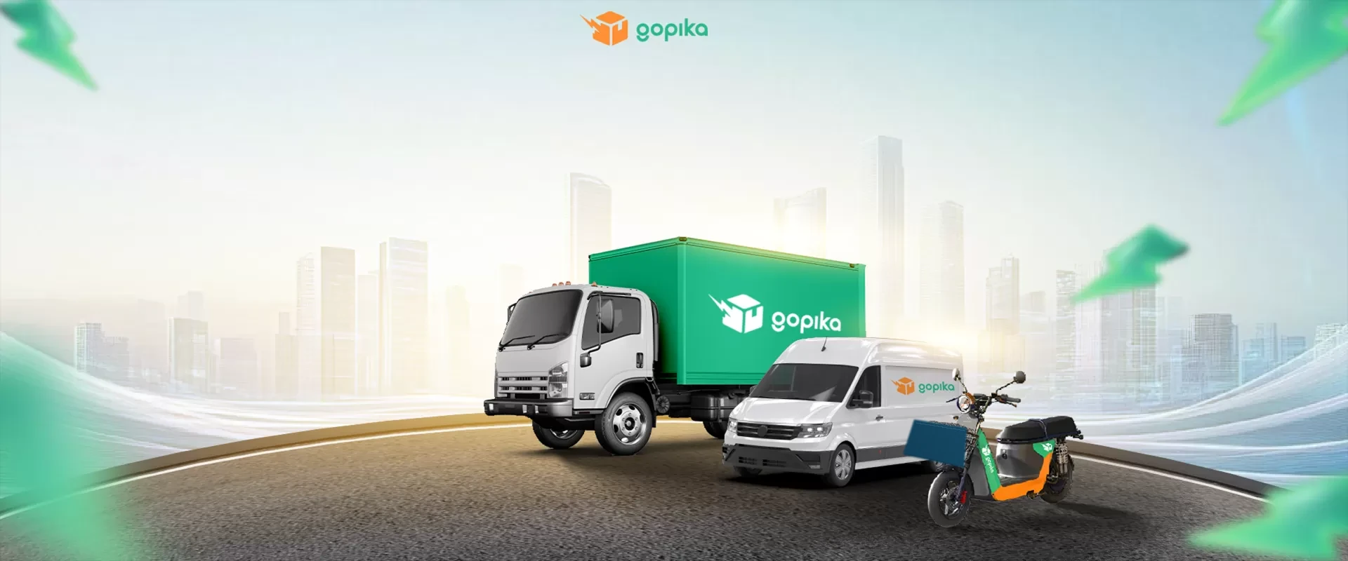 Đội xe vận chuyển Go Pika trong đô thị